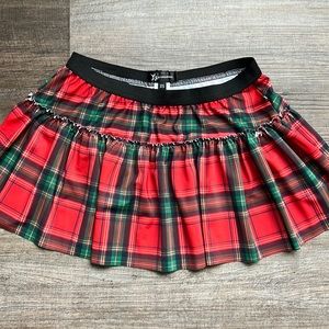 Sparkle Athletic Holiday Plaid Skirt | Size XS
